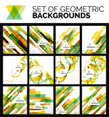 Set of flyer templates, abstract backgrounds