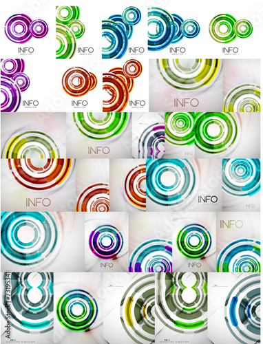 "Set of futuristic circle backgrounds" Stock image and royalty-free