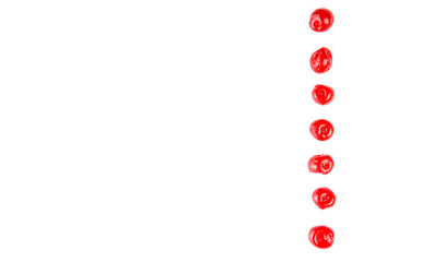 Preserved cherry fruit over white background