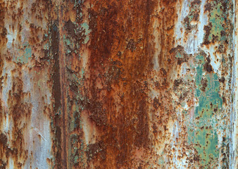Background of rust  metal wall