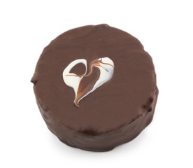 chocolate cake isolated on a white background
