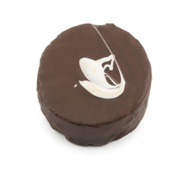 chocolate cake isolated on a white background