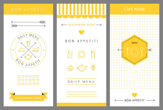 Daily menu design template.