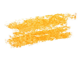 photo grunge yellow wax pastel crayon spot isolated on white