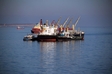 Fototapeta premium tanker on the high seas