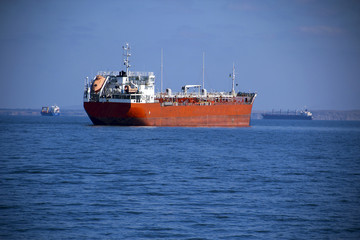 big tanker on the high seas