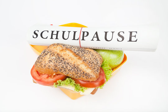 schulpause mit snack