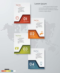 Design clean number banners template. Vector.