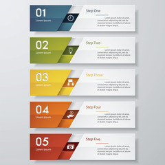 Design clean number banners template. Vector.