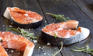 Fresh a salmon fillet
