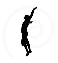 illustration of senior climber man silhouette