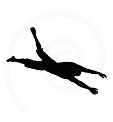 man silhouette isolated on white background