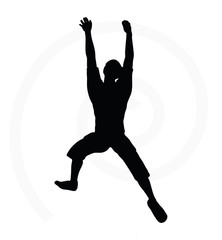 man silhouette isolated on white background