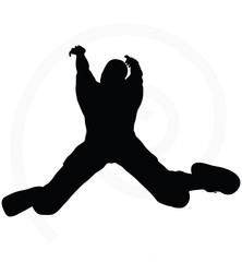 man silhouette isolated on white background