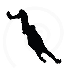 man silhouette isolated on white background