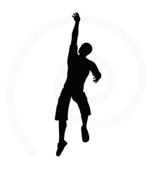 man silhouette isolated on white background