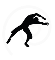 man silhouette isolated on white background