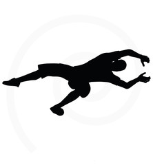 man silhouette isolated on white background