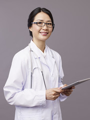 portrait female asian doctor