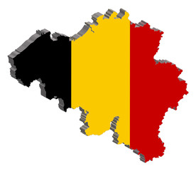 Belgium 3D Map Vector Very Detailed