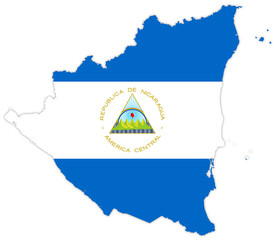 Nicaragua Map Vector Very Detailed