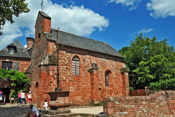 Fototapeta premium Collonges la Rouge, Limosino -Francia