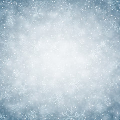 Christmas background with fallen snowflakes.