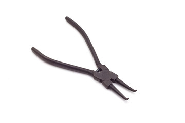 snap ring pliers on white background