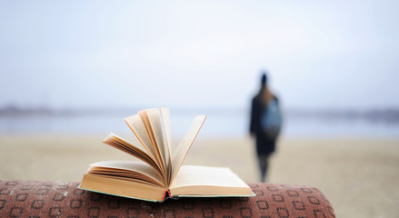 the girl reads the book