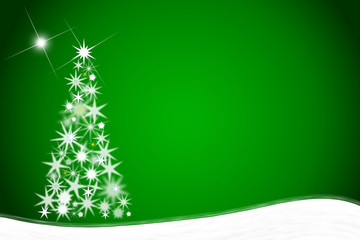 Christbaum mit Sternen, gr&uuml;n, Illustration #3