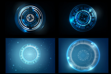 Set of Abstract Background technology design vector Illustration