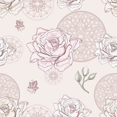 rose seamless pattern - 73204521