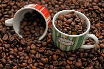 Espresso mit Tassen