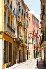 narrow street of european city