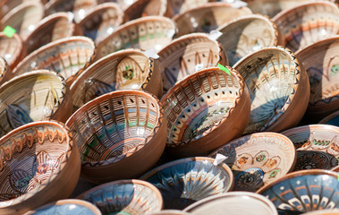 Romanian traditional ceramic plates, Romania