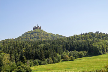 Castle Burg Hohenzollern in summer