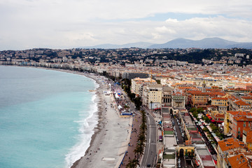 Fototapeta na wymiar Nice city roofs, France.