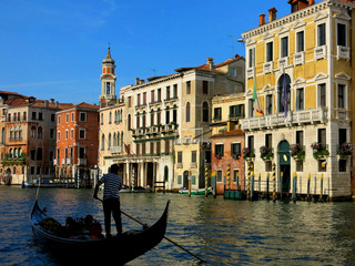 Obraz na płótnie Canvas Venice Gondola Canal Italy