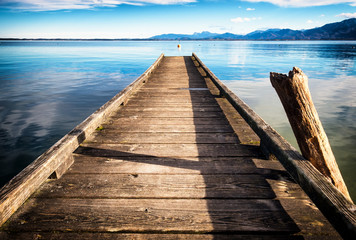 Fototapeta premium old wooden jetty