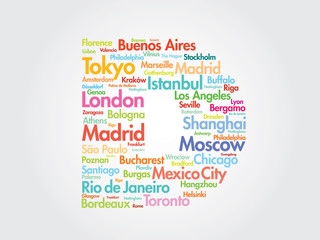 Travel around the world vector concept - letter D