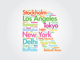 Travel around the world vector concept - letter R