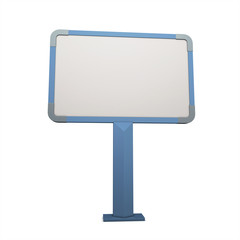 Blue advertising stand