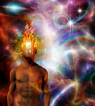 Burning mind in cosmic space