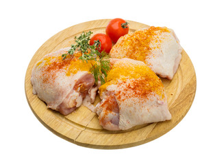 Raw chicken thigh