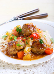 Sweet and sour meatballs