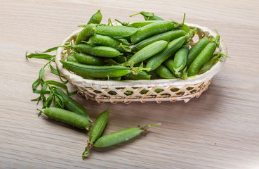 Green fresh peas