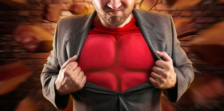 Superhero inside th businessman
