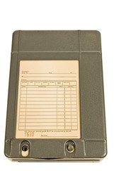 Antique Sales Receipt Pad With Yellowed Blank Sales Receipt