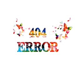 Web page 404 error design