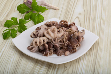 Boiled octopus